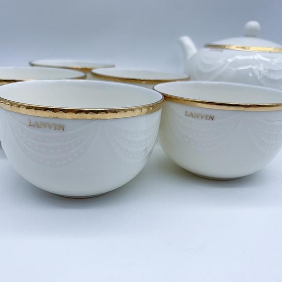6-Pcs Lanvin Paris Teapot & Cup Set - Picture 6 of 12